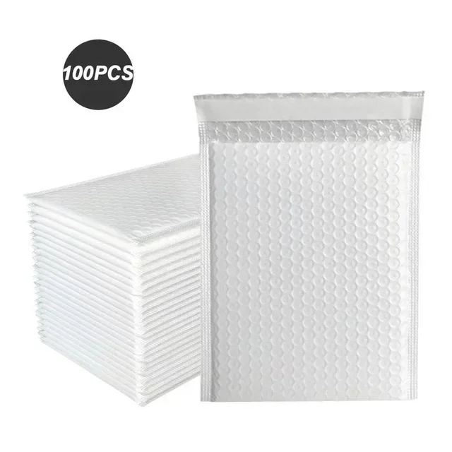 100 Pcs White Bubble Packaging Envelope Mailing Envelopes Mailer Poly Green Envelope for Shipping Self Seal Bubble Bag Padding