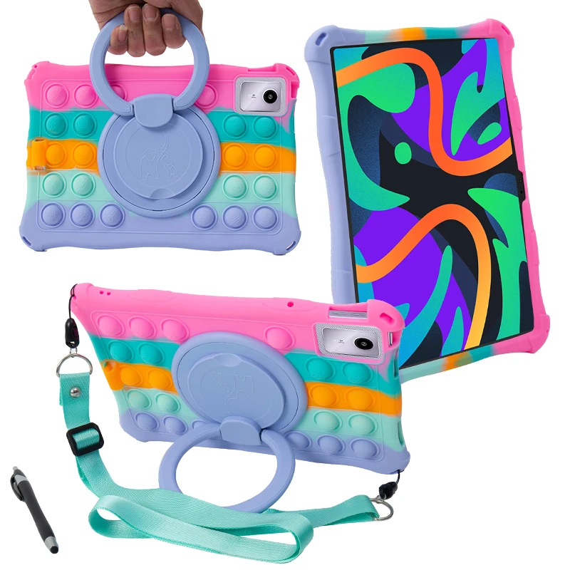 Kids  Case - 360° Rotating Stand, Soft Silicone Shell