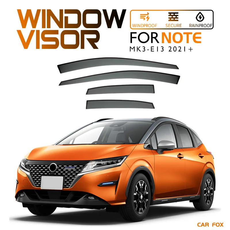 Per Nissan Note Window Visor Weather Shield Side Window Deflettore Parabrezza Per Auto Weather Shield Accessori Per Auto