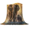 Elephant Forest Water Reflection Throws Blankets for Sofa Bed Winter Soft Plush Warm Sofa Throw Blanket Holiday Gifts 3