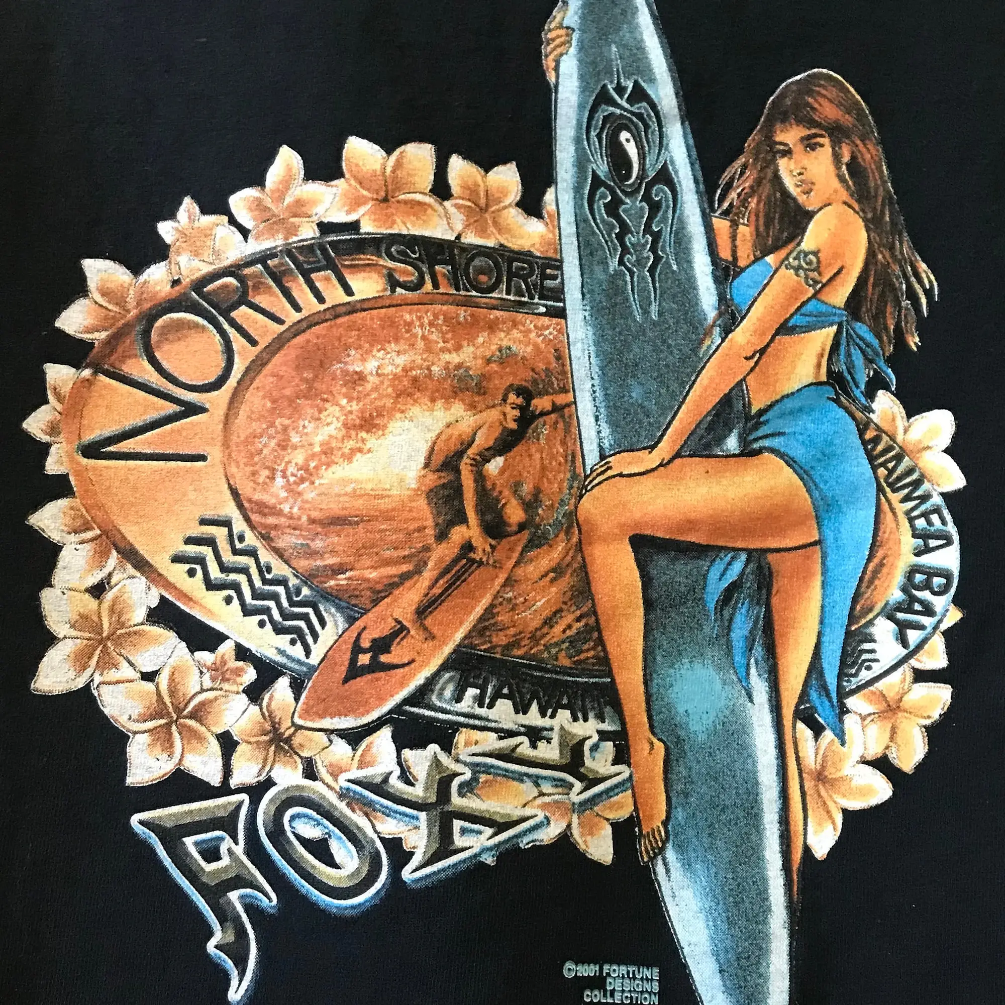 Maglietta Da Surf 2001 Magliette Da Surf North Shore Foxy Fruit Of The Loom