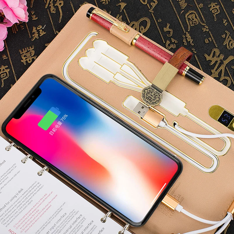 보조베터리 PU USB 플래시 드라이브 및 16 GB 무선 충전기, 재사용 및 삭제 가능 무선 노트북