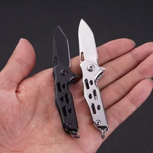 

Outdoor survival EDC tool folding knife, Stainless steel mini knife, Keychain pendant knife