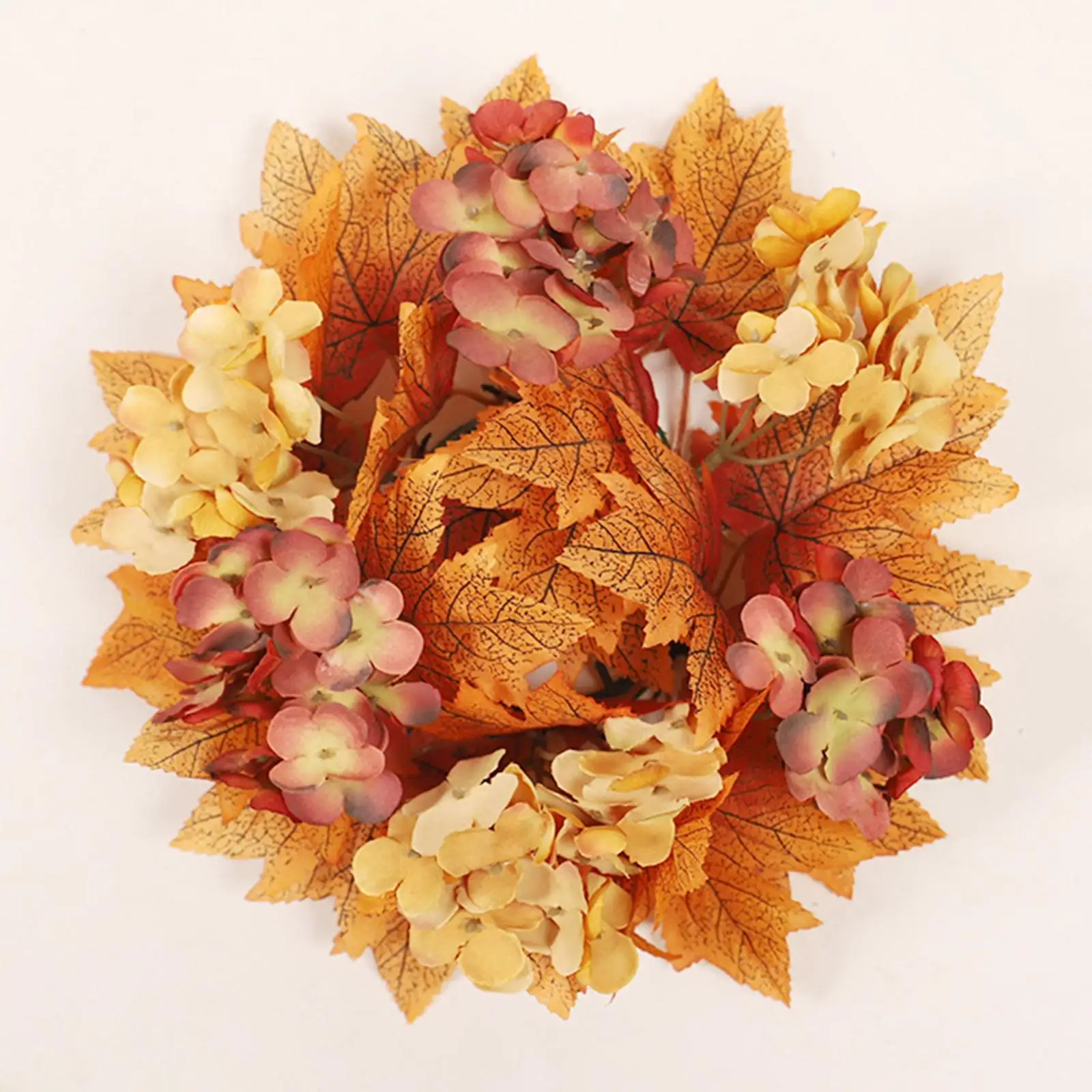 Fall Candle Rings Wreaths Thanksgiving Candle Stick Holder Candle Holder Decorative Rings for Taper Candles Dining Room Party