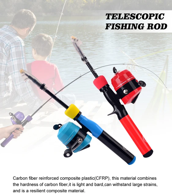 Combo Canna E Mulinello Da Pesca Portatile - Leggera In Fibra Di Carbonio, Ideale Per Mare E Viaggi