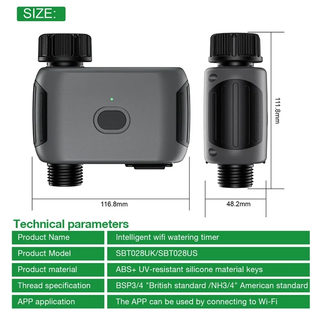 Tuya WiFi Automatic Water Timer Intelligent Irrigation Watering System Sprinkler Timer Garden Programmer Equipment 3