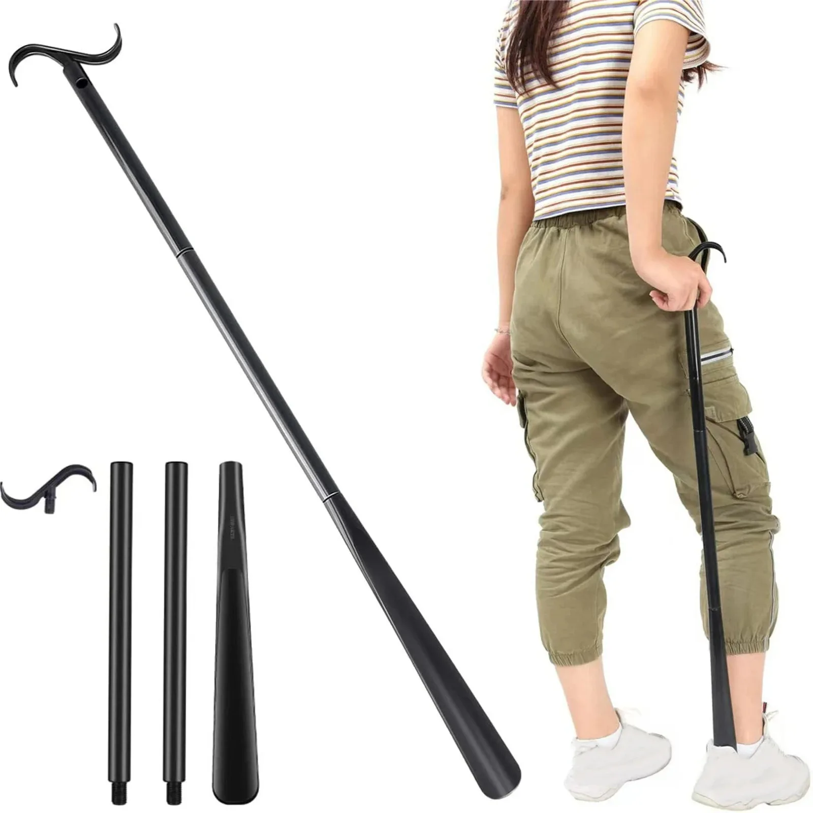 Clothing Aids Detachable Long Dressing Shoes Socks Multifunction With Shoe Horn Assisted