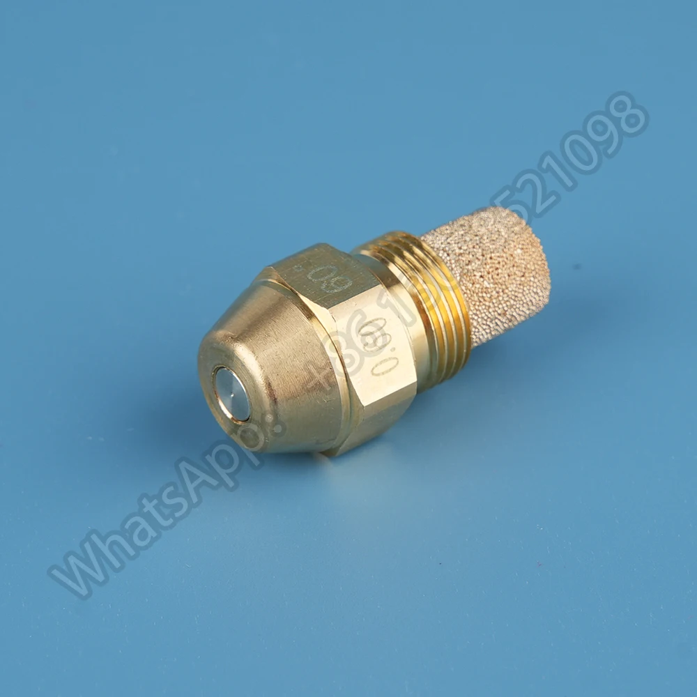 Brass Fuel Oil Nozzle, Solid Spray, Diesel Burner Injection, Combustion Jet, Boiler Heater, 0.3-6.0 USgal/H, 60 Degree 9/16" 6