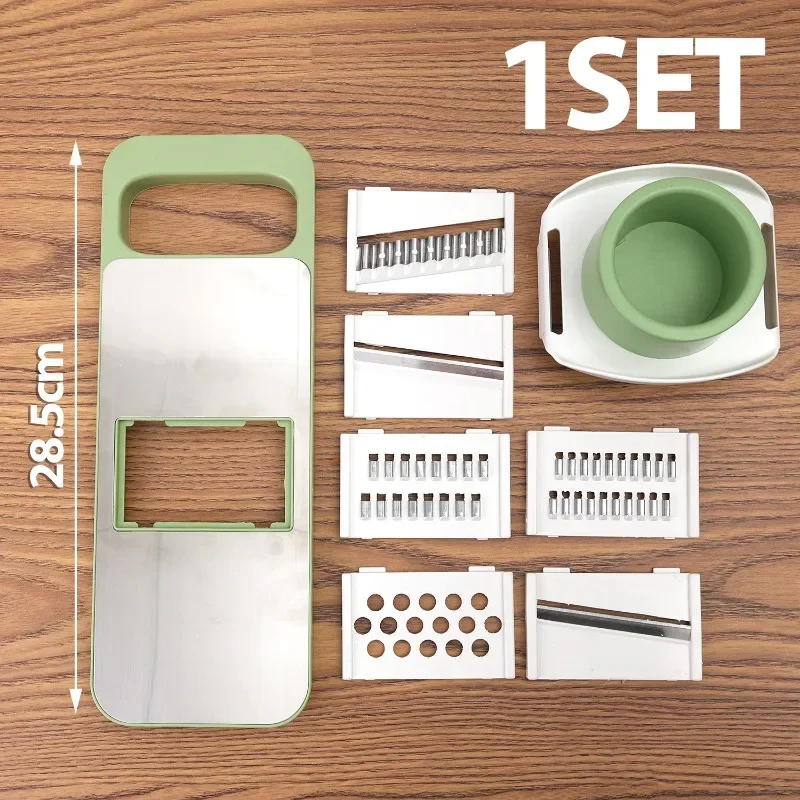 Portable Vegetable Chopper Multifunctional Fruit Cutter Shredder Manual Food Grater with Container Kitchen Cheese Onion Chopper