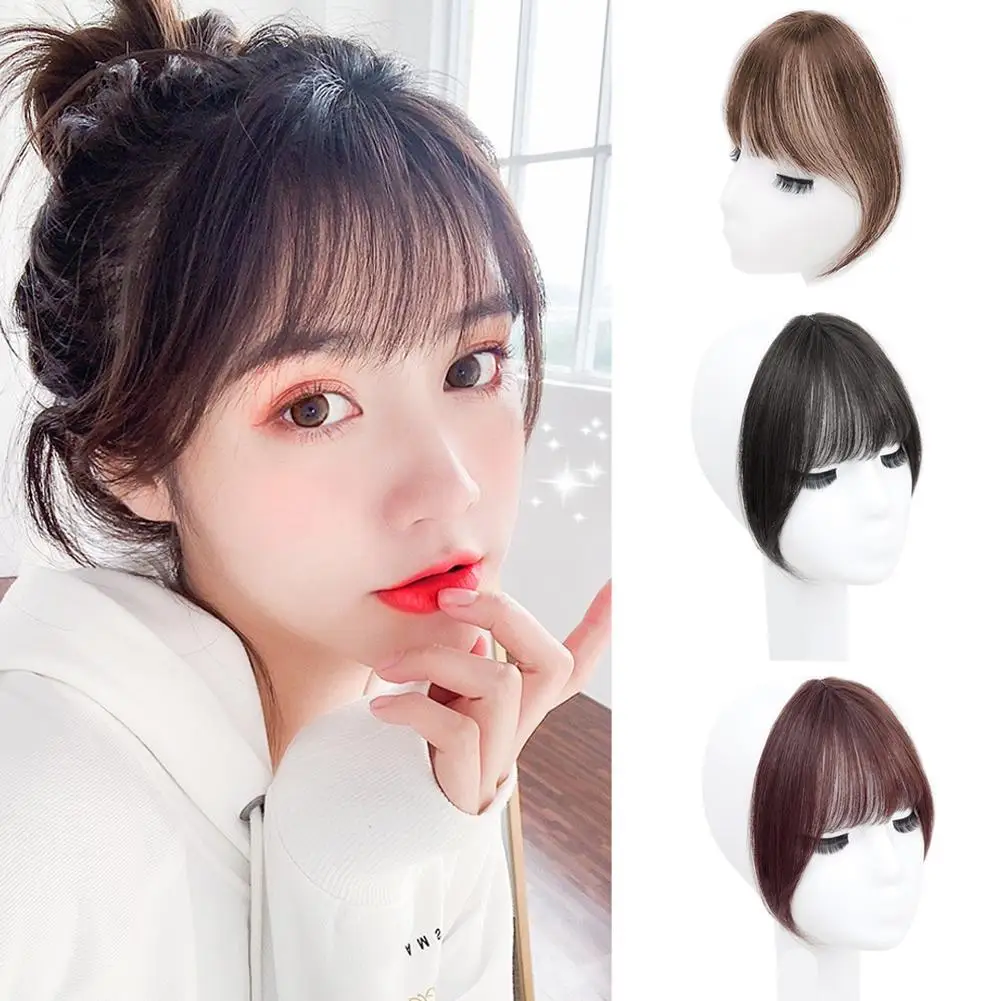 Fake Air Bangs Hairstyle Tool Hair Clip Extension Synthetic Hair Fake Tassels Natural Wig Women Clip Bangs Tool Natural Wig hair extensions hair bangs