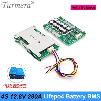Turmera 4S 12.8V 200A 280A Balance Lifepo4 Batteria BMS Balance Scheda protetta per batterie Lifepo4 3.2V 200Ah 280Ah 320Ah Uso