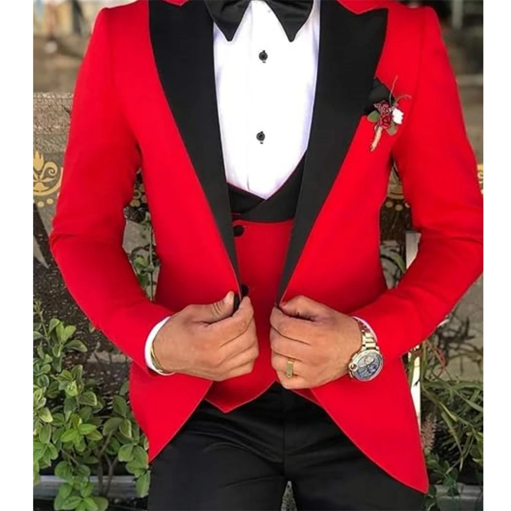 Kids Suits Tuxedo 3 Pieces Set Classic Collar Suit Set For Boys 3 to 14 Years Old