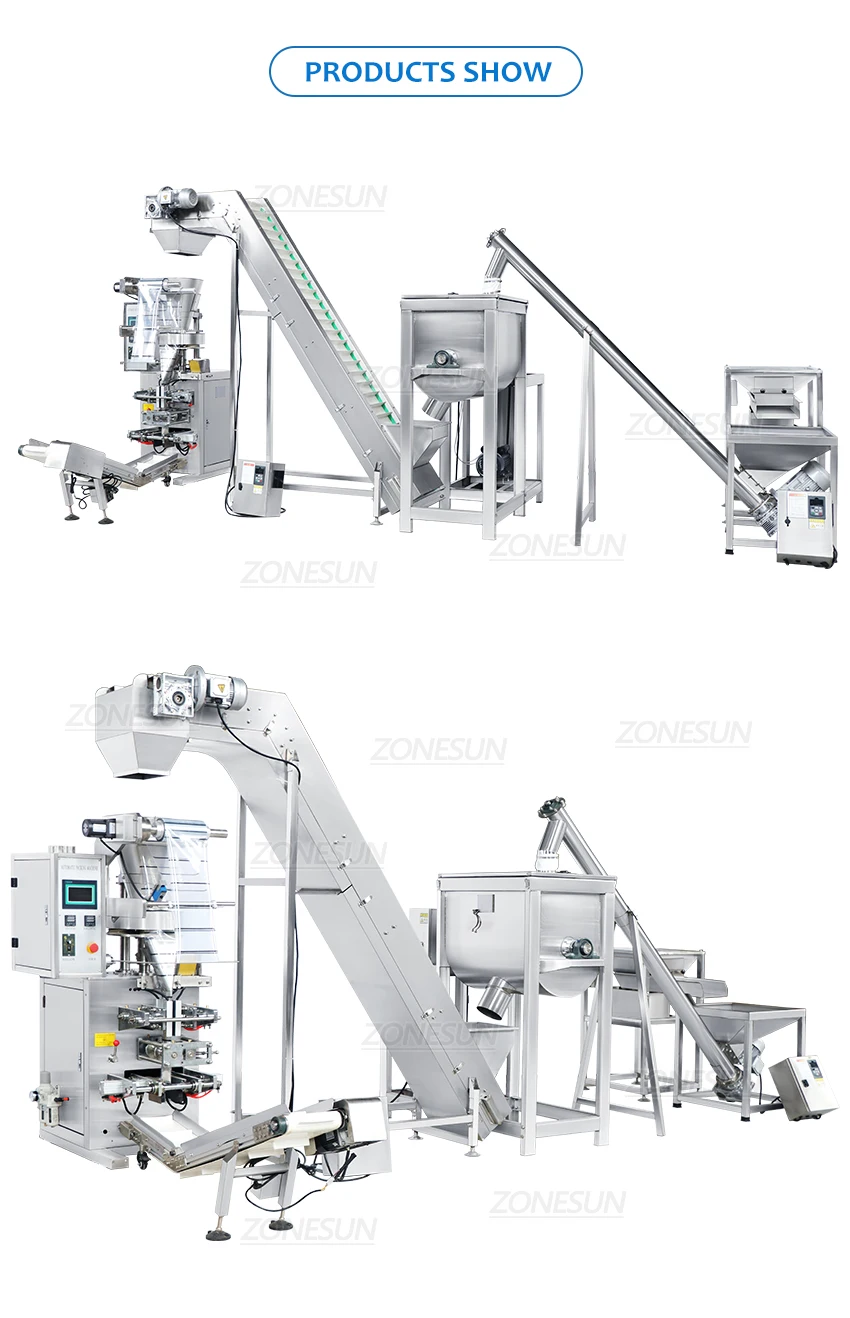 ZONESUN ZS-FAL180X6 Automatic Powder Mixing Feeding Filling Sealing Production Line