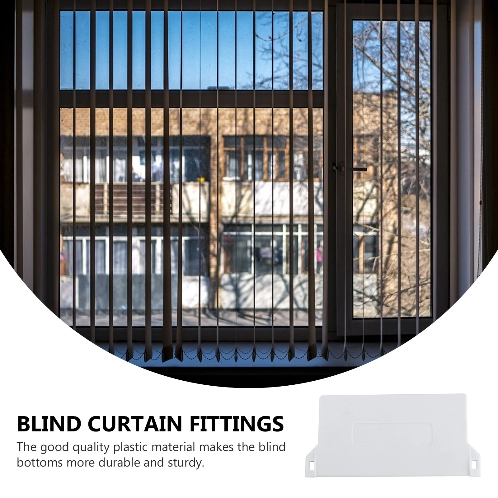 10 PCS Roller Blind Accessories PVC Vertical Fittings Window Curtains Slats White Bottom Weights Blinds