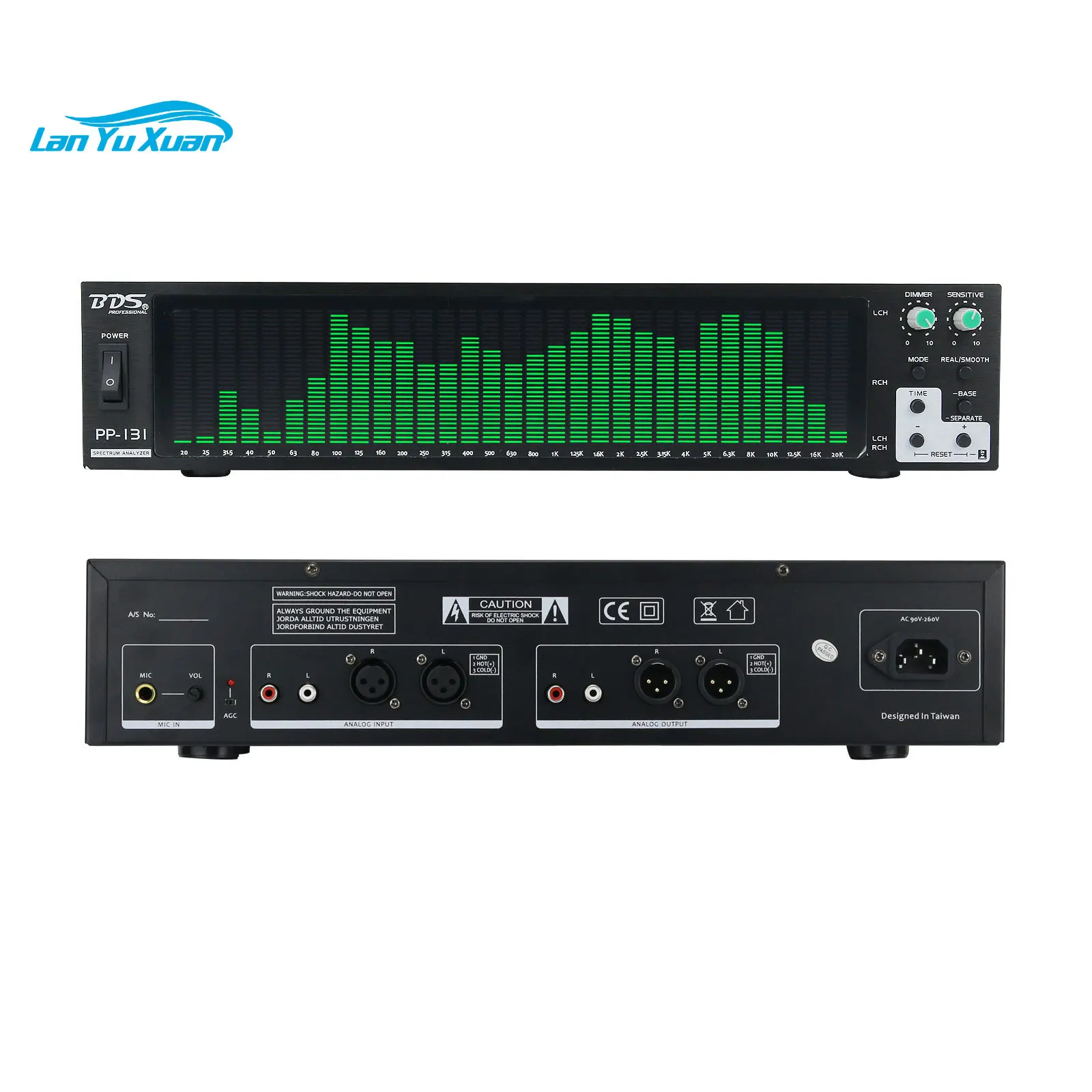 Analizzatore Di Spettro Audio Bds Pp-131 Verde/Blu/Bianco Display Indicatore Di Spettro Musicale Vu Meter 31 Segmenti