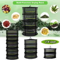 2/4/6/8 Layer Herb Drying Rack Net for Vegetables Flower Plant Mesh Drying Net Bud Dryer Hanging Rack Folding Plant Herb Dry Net 1