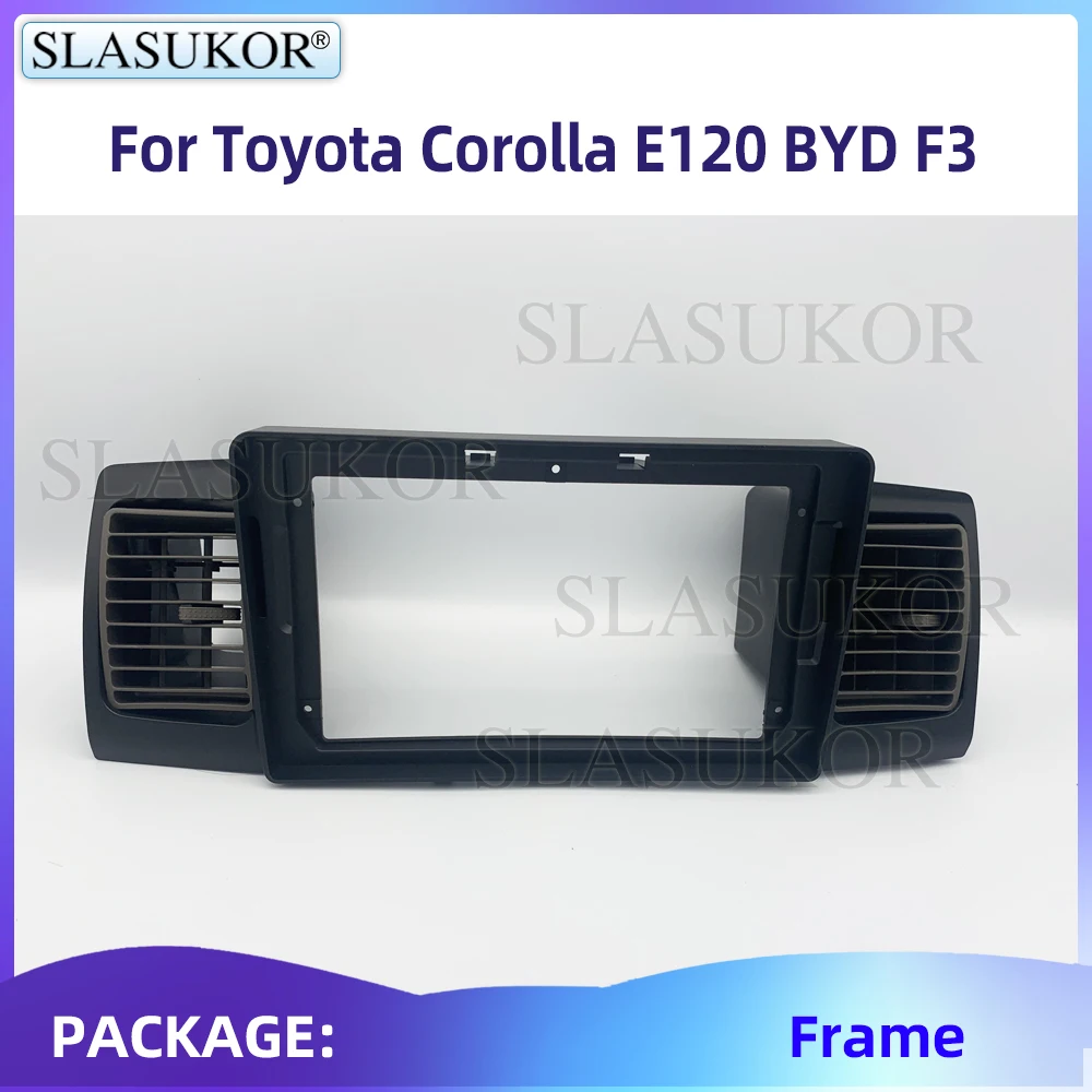 9 дюймов для Toyota Corolla E120 BYD F3 2013-19 комплект панелей радиоприемника установочная