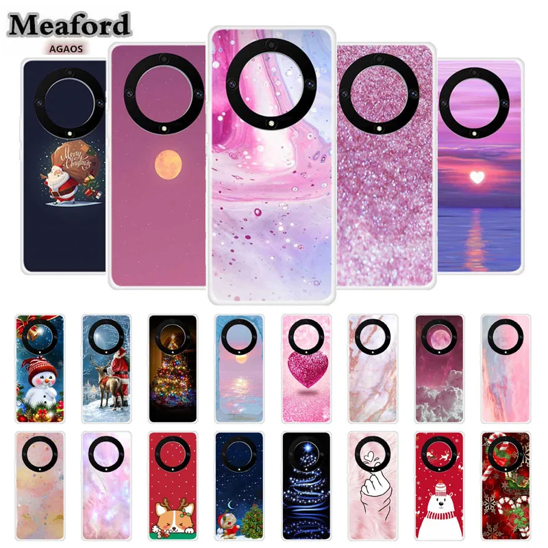 

Merry Christmas Case for Huawei Honor Magic5 Magic4 Lite Soft Silicone Back Cover Honor Magic 5 4 Lite TPU Phone Funda Coque