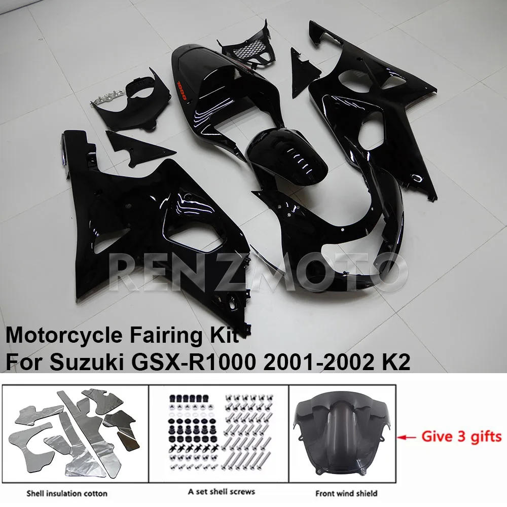 

For Suzuki GSX-R1000 2001-2002 K1 K2 Motorcycle Set Body Kit Fairing ABS Plastic Guard Plate Accessories Shell S1001-107a