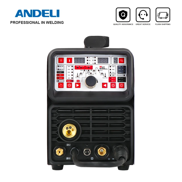 ANDELI MCT-520DPL Semi-automatic Welding Machine TIG Pulse CUT MMA COLD  MIG/MAG Flux Welding 5 in 1 Multi-function MIG Welder - AliExpress