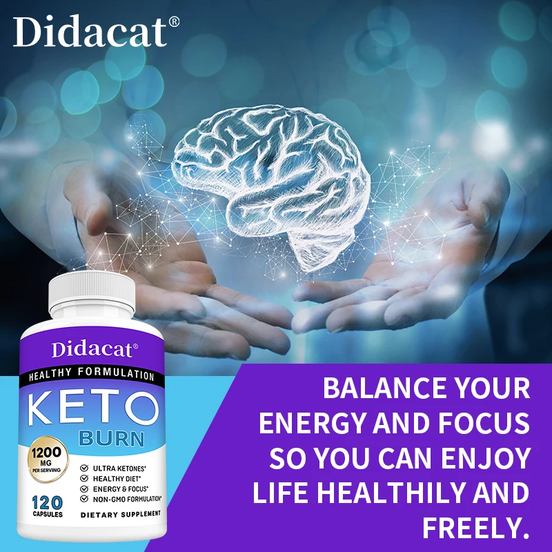 Keto Fat Burning Supplement-Natural Exogenous Ketones Formulated to Support Energy and Focus, Ketogenic Diet, for Men & Women