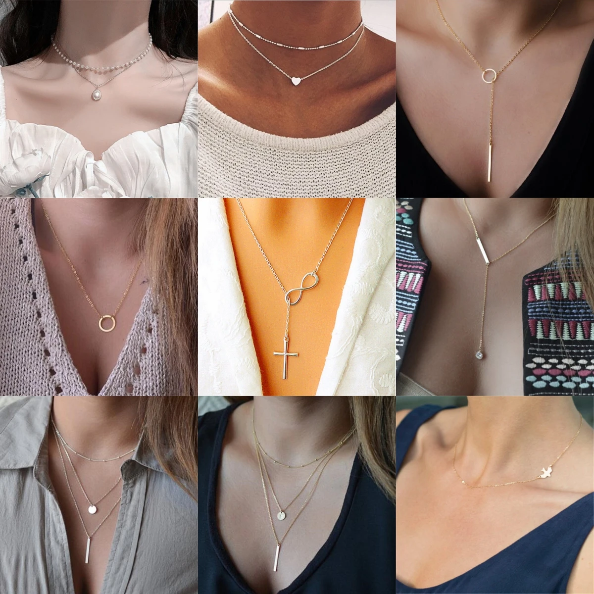 Collier Cadenas D'amour Italien – Argenté, Acier Inoxydable, Longueur Réglable !