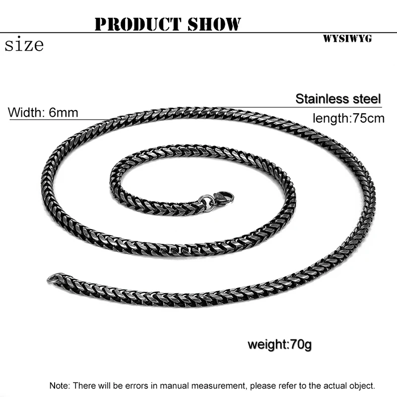Men's Stainless Steel Goth Punk Chain Necklace - Trendy Fashion Accessory