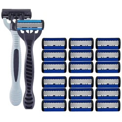 Razor Classic 6 - Layer Safety Shaver for Smooth & Effortless Hair Removal (2 holder  18 blades)