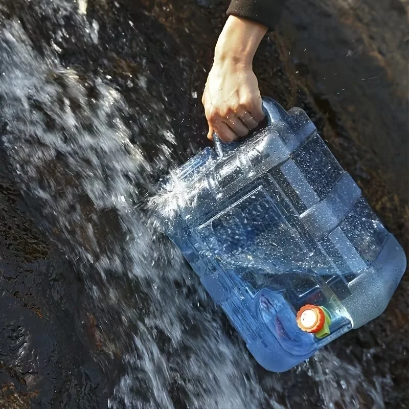Camping Supplies Food Grade Storage Tank Bucket Faucet Outdoor Camping Fresh Water Container With Lid Lightweight_voghion.com
