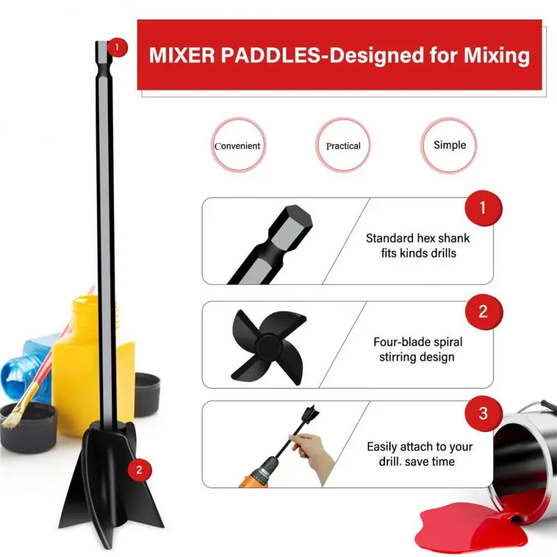 Paint Mixer for Drill Long Rust Proof Drill Mixer Paint Stirrer Drill -  AliExpress