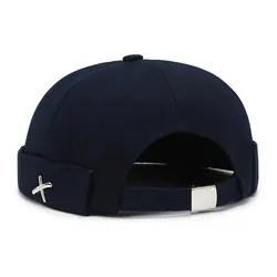 Spring Korean Street Style Unisex Beanie - Trendy Sailor - inspired Hat - One Size (Navy Blue)