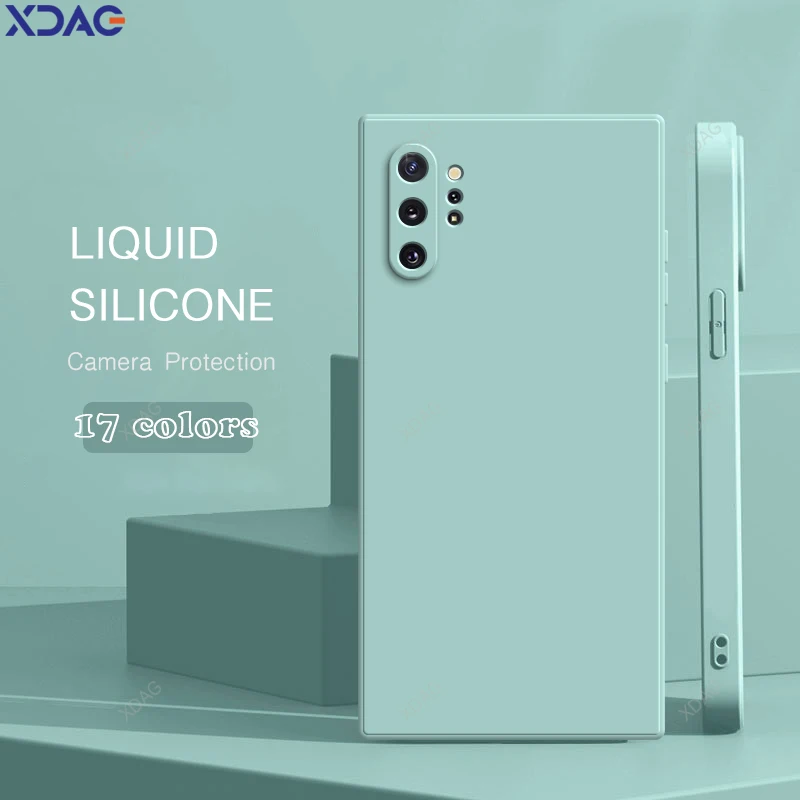 Cover Originale Per Telefono Candy Per Samsung Galaxy Note10 Note 10 Plus 10 + Note10 + 5G Soft Square Liquid Silicone Fundas Carcasa