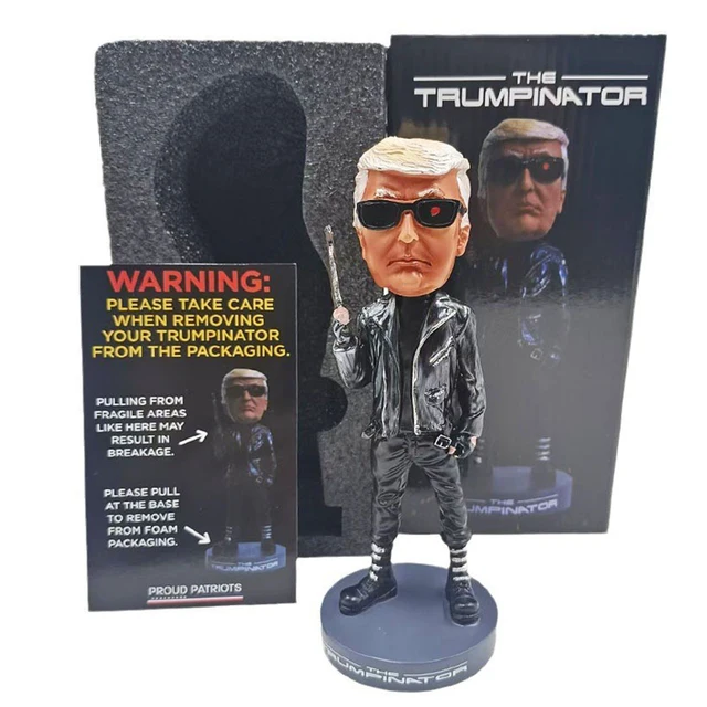 Donald Trump Bobblehead Trump Desktop Ornament Resin Funny Trump Statue Creative Trump Character Statue for Trump Supporters 4
