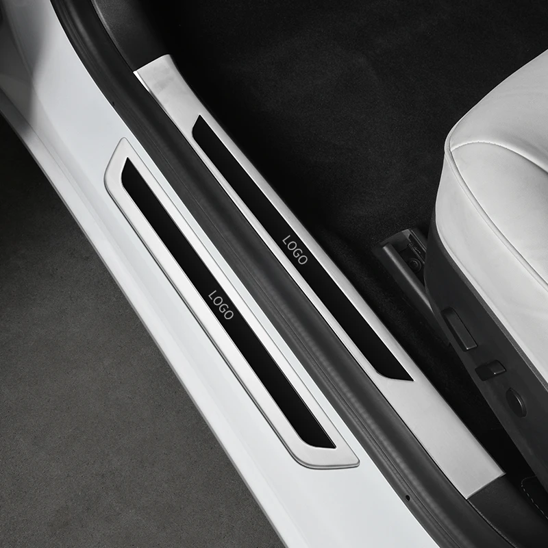 

Stainless Steel Car Door Sill Scuff Plate Trim Stickers for Tesla Model 3 Car Styling Accessories Door Threshold Guard Protector