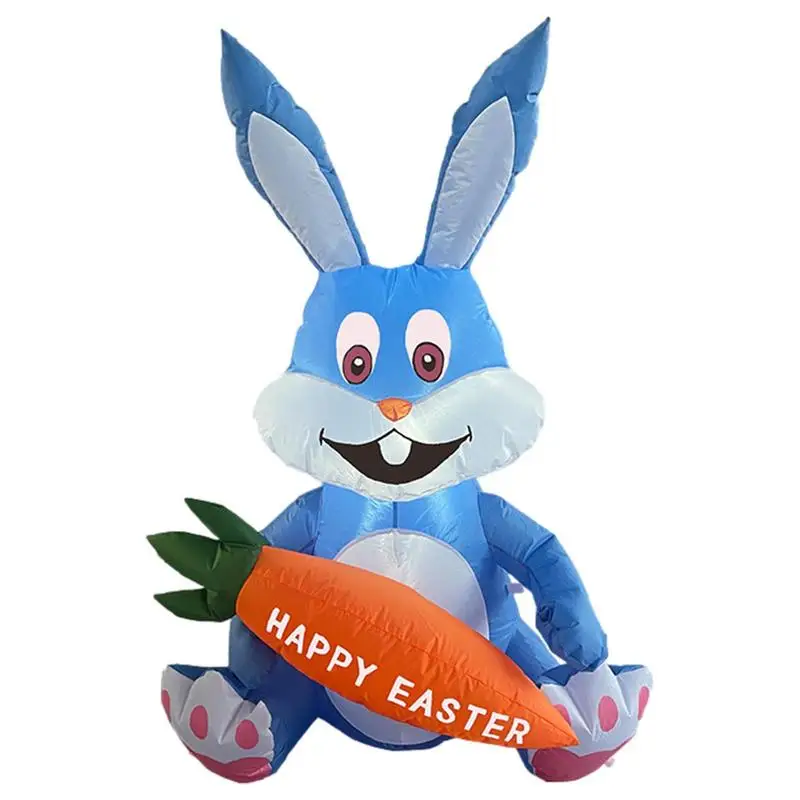 Inflatable Easter Bunny Luminous Giant Prop Easter Build in LED Outdoor