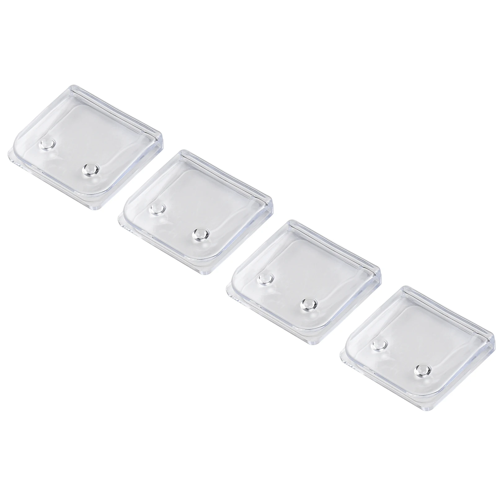 Shower Curtain Clips 4Pcs Transparent ABS Material Easy Installation No Drilling Required Curtain Secure