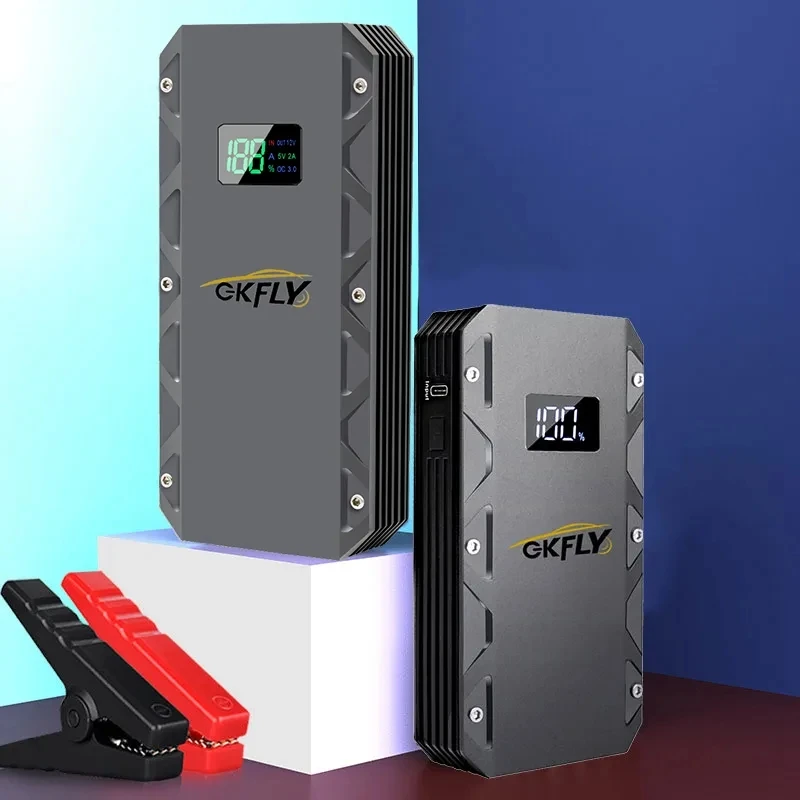 GKFLY High Power 2000A/3000A Car Jump Starter 12V Portable Starting Device Power Bank Car Charger For Battery Booster LED