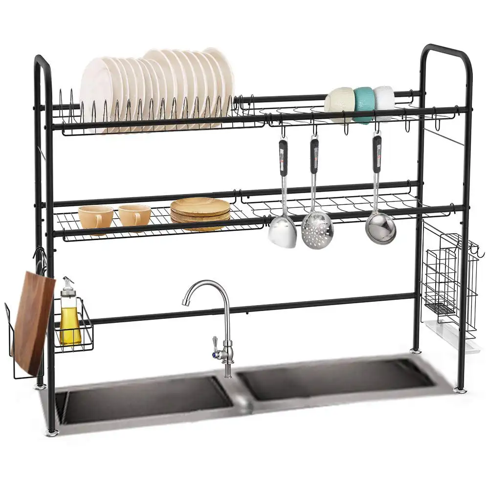 Adjustable Dish Racks, Stainless Steel, Silver Kitchen Storage Organizador De Cocina Sponge Holder Kitchen Accessories 7