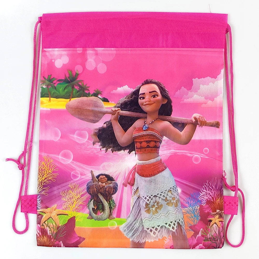 12 개/몫 디즈니 왕자 테마 생일 축하 파티 어린이 소녀 소년은 Mochila 부직포 Drawstring 선물 가방을 선호합니다