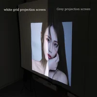 ZHNUWIE Projector Screen White Grid Anti-Light 16:9 Projection Screen For Home 72 84 100 120 133 Inch Portable Reflective Cloth - Image 3