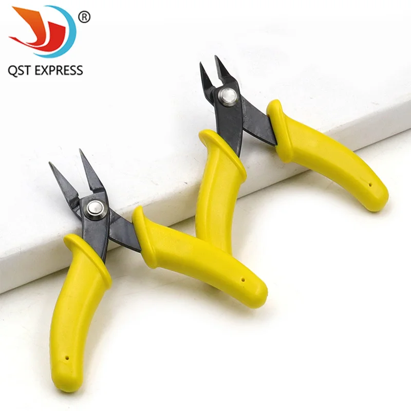

3.5Inch Mini Wire Flush Cutter Diagonal Pliers Side Cutting Nippers Clamp Plier Oblique Nose Electronic Tools Small Scissors