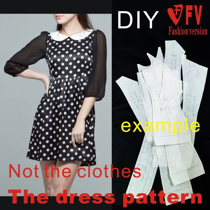 Garment pattern Dresses Sewing Pattern Template Cutting drawing Clothing DIY ((Not selling clothes)) BLQ-131