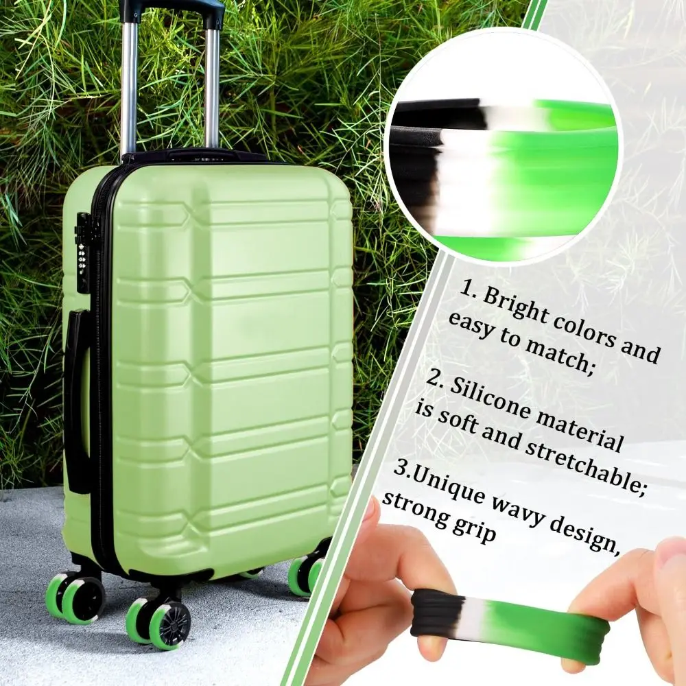 Luggage Wheel Protector 4/8PCS/Set Silicone Silent Sound Reduce Wear