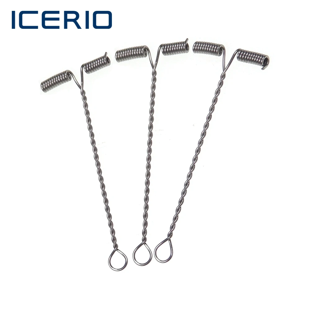 

ICERIO 50PCS T Shape Stainless Steel Crappie Rig Arm Branch Balance Fishing Tackle Accessories with Luminous bead