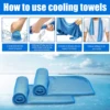 5Pack Cooling Towels, Sweat Towels Cooling Towels for Neck and Face,  Yoga, Camping, Running, Fitness, Workout & More Activities 4