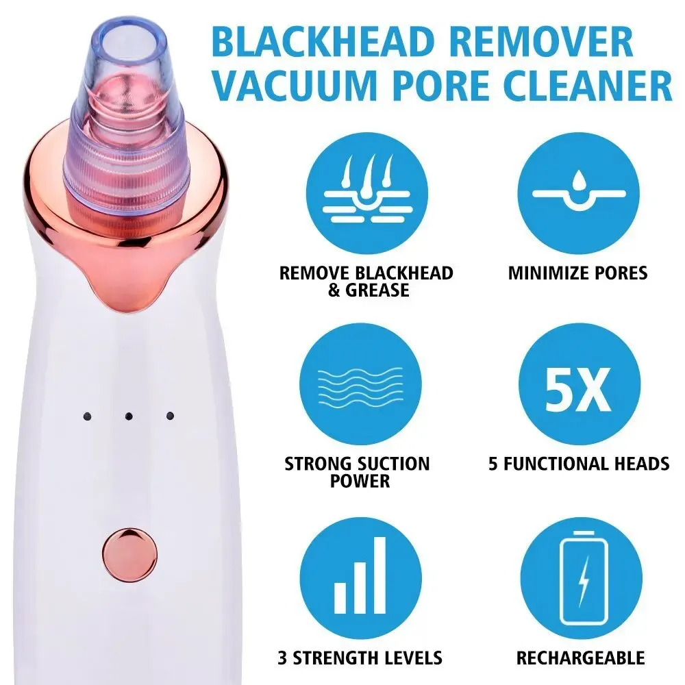 Blackhead Suction Instrument Remove Dead Skin Cells, Blackheads And Impuritie Cosmetic Face Acne Blackhead Cleanser 4