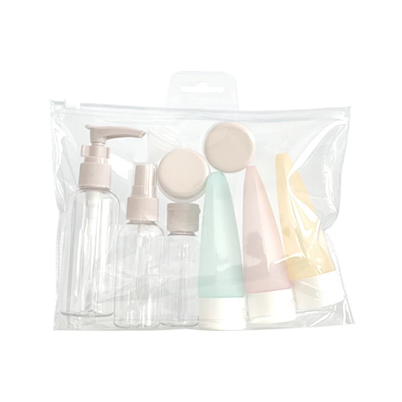 11 Piece Travel Suit Plastic Cosmetic Bottle Lotion Toner Spray Shampoo Soap Dispenser soap dispenser,spray bottle,shampoo dispenser,refillable plastic bottles,refillable bottle,plastic lotion bottle,soap dispenser bottle