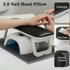 Big Size Folding PU Leather Hand Rest Pillow Nail Arm Rests Manicure Table Cushion Holder Nail Art Stand Nails Salon Tools 4