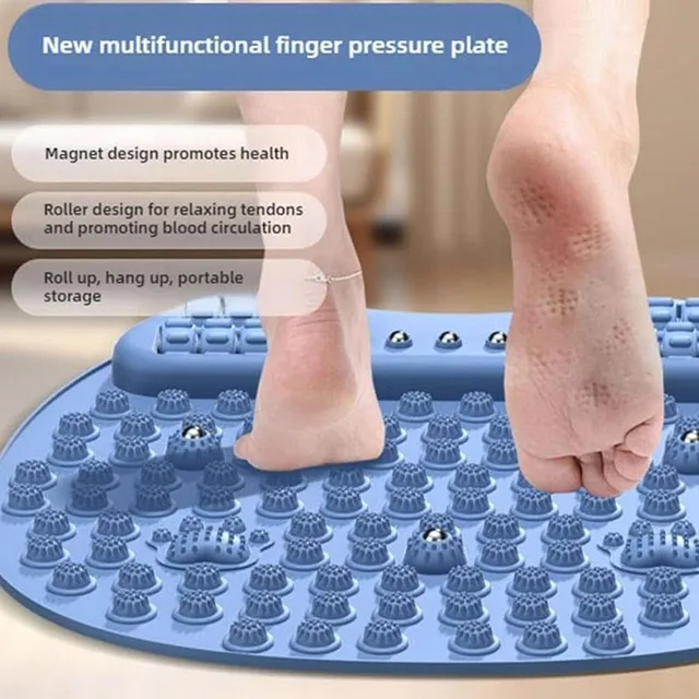 Jogging Acupressure Board Foot Jogging Massage Mat Acupressure Board Acupressure Mat Foldable With Rollers For Foot Relaxation 5