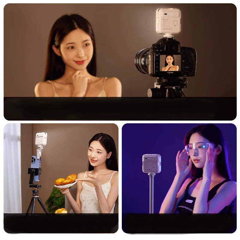 MoZhao Portable Phone Fill Light RGB Colorful Handheld Pocket Light Photography Selfie Live Mini Light Outdoor Led Soft Light